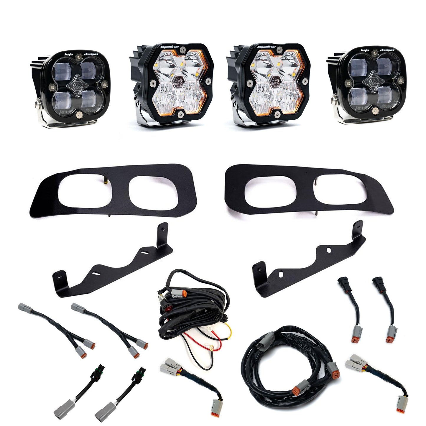 Squadron 2.0 Sport/Squadron Sae Dual Fog Pocket Light Kit Ford 2023-26 F-250/350 Super Duty Clear Baja Designs-1