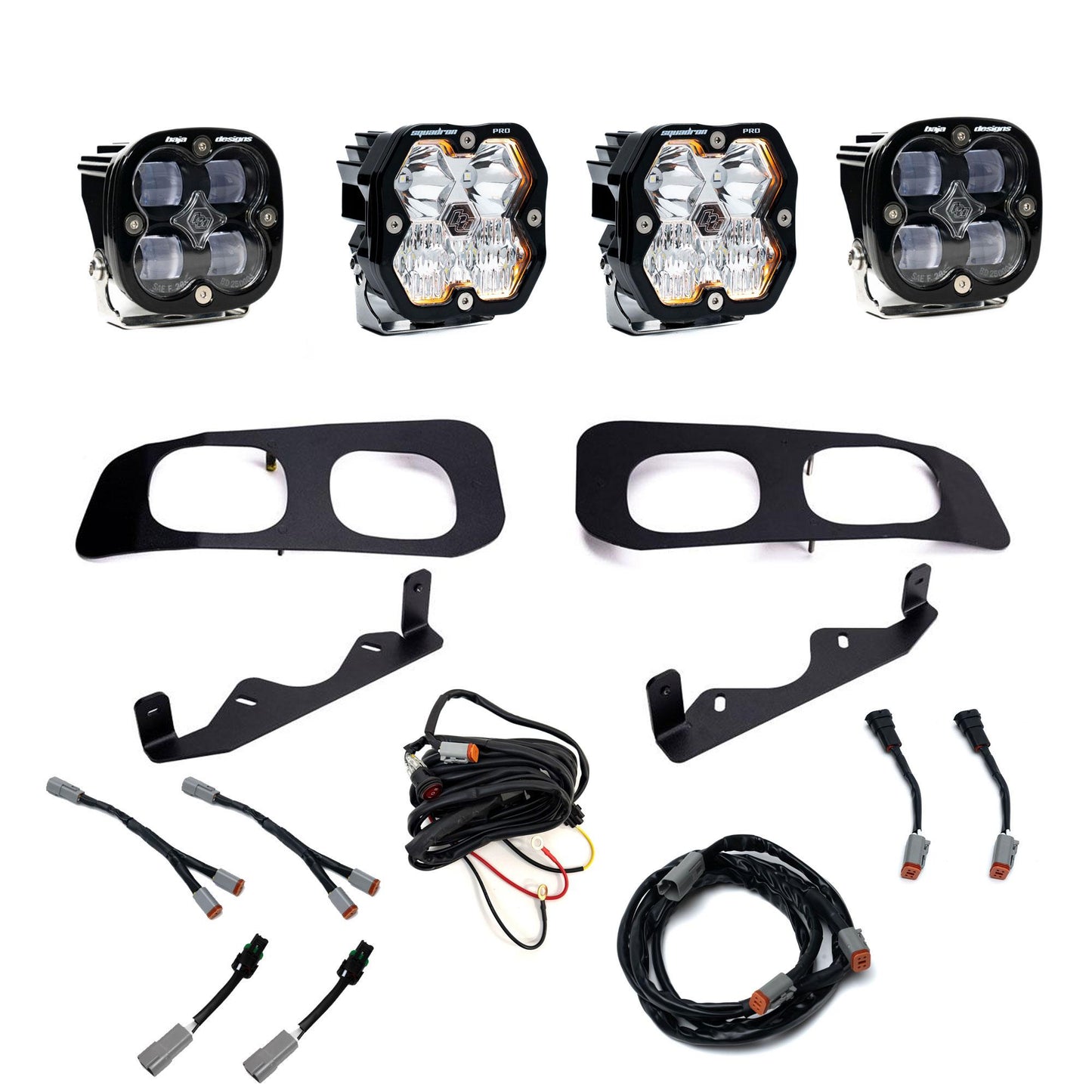 Squadron 2.0 Pro/Squadron Sae Dual Fog Pocket Light Kit Ford 2023-26 F-250/350 Super Duty Clear Baja Designs-1