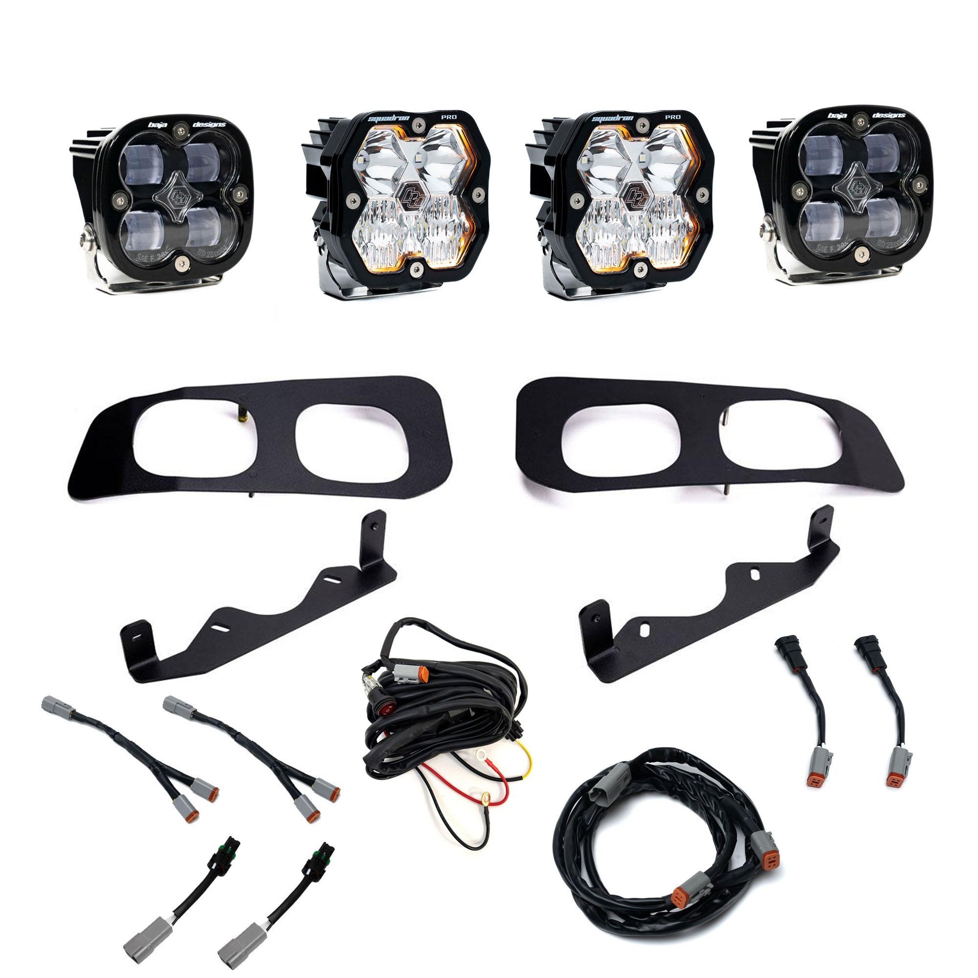 Squadron 2.0 Pro/Squadron Sae Dual Fog Pocket Light Kit Ford 2023-26 F-250/350 Super Duty Clear Baja Designs-1