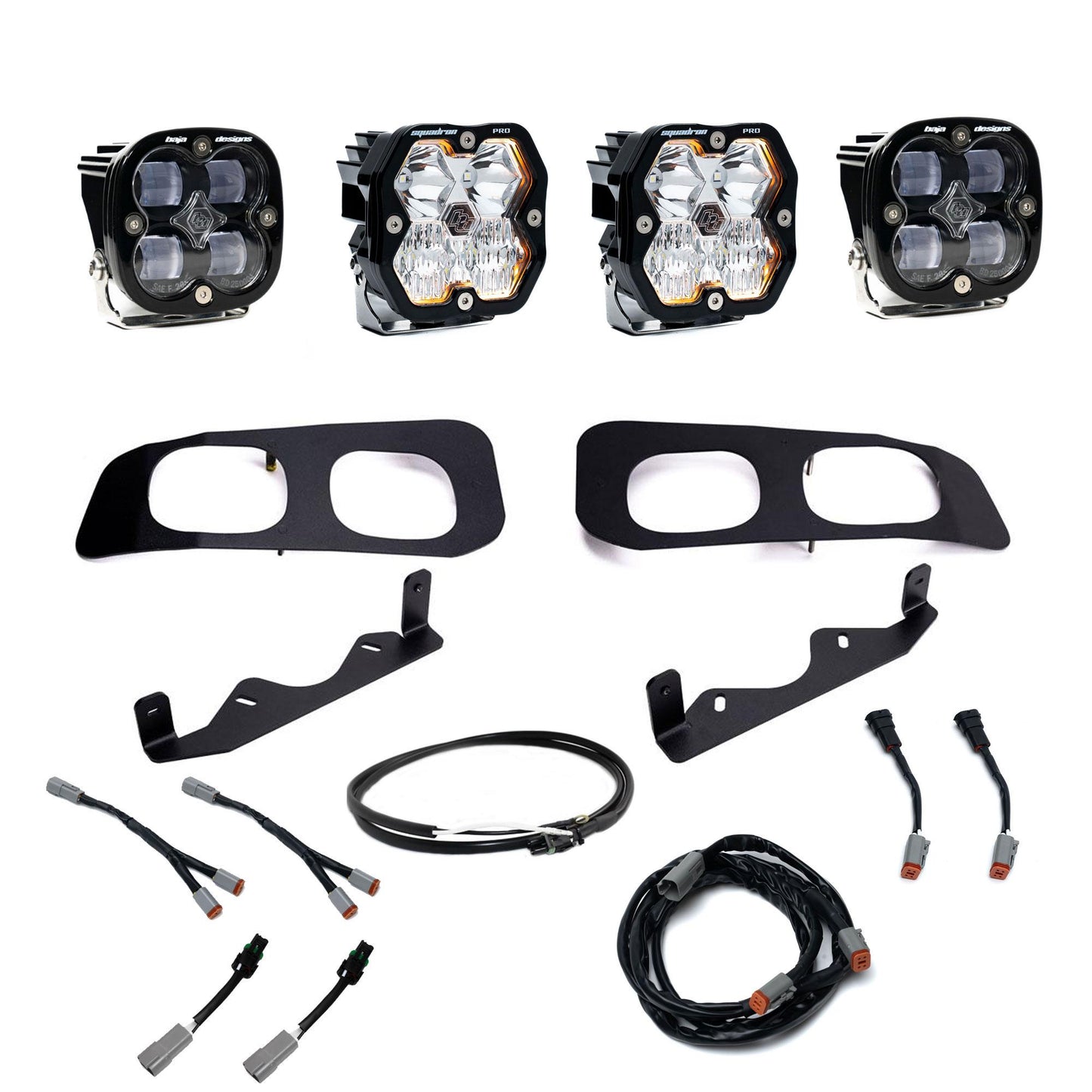 Squadron 2.0 Pro/Squadron Sae Dual Fog Pocket Light Kit Ford 2023-26 F-250/350 Super Duty Clear Baja Designs