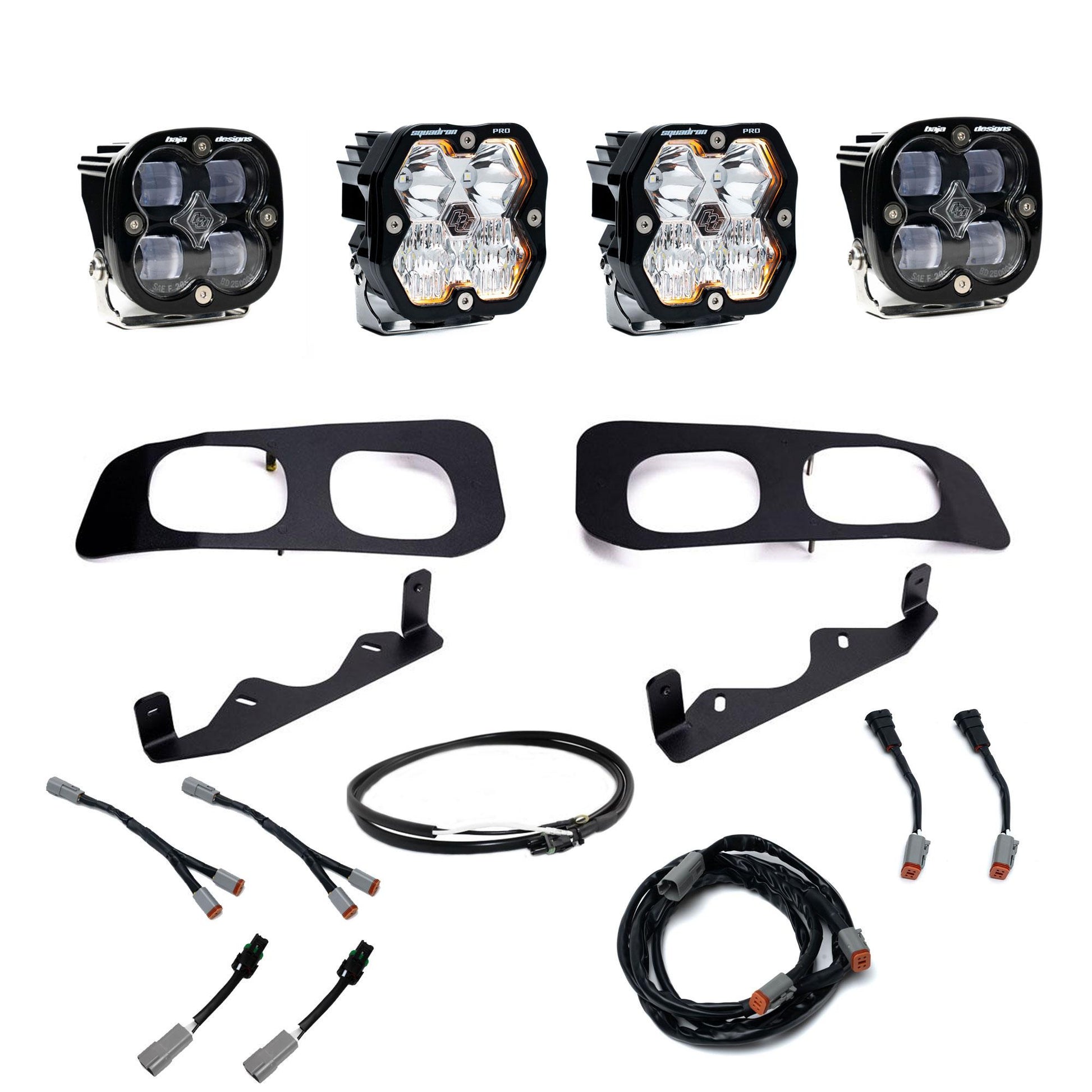 Squadron 2.0 Pro/Squadron Sae Dual Fog Pocket Light Kit Ford 2023-26 F-250/350 Super Duty Clear Baja Designs