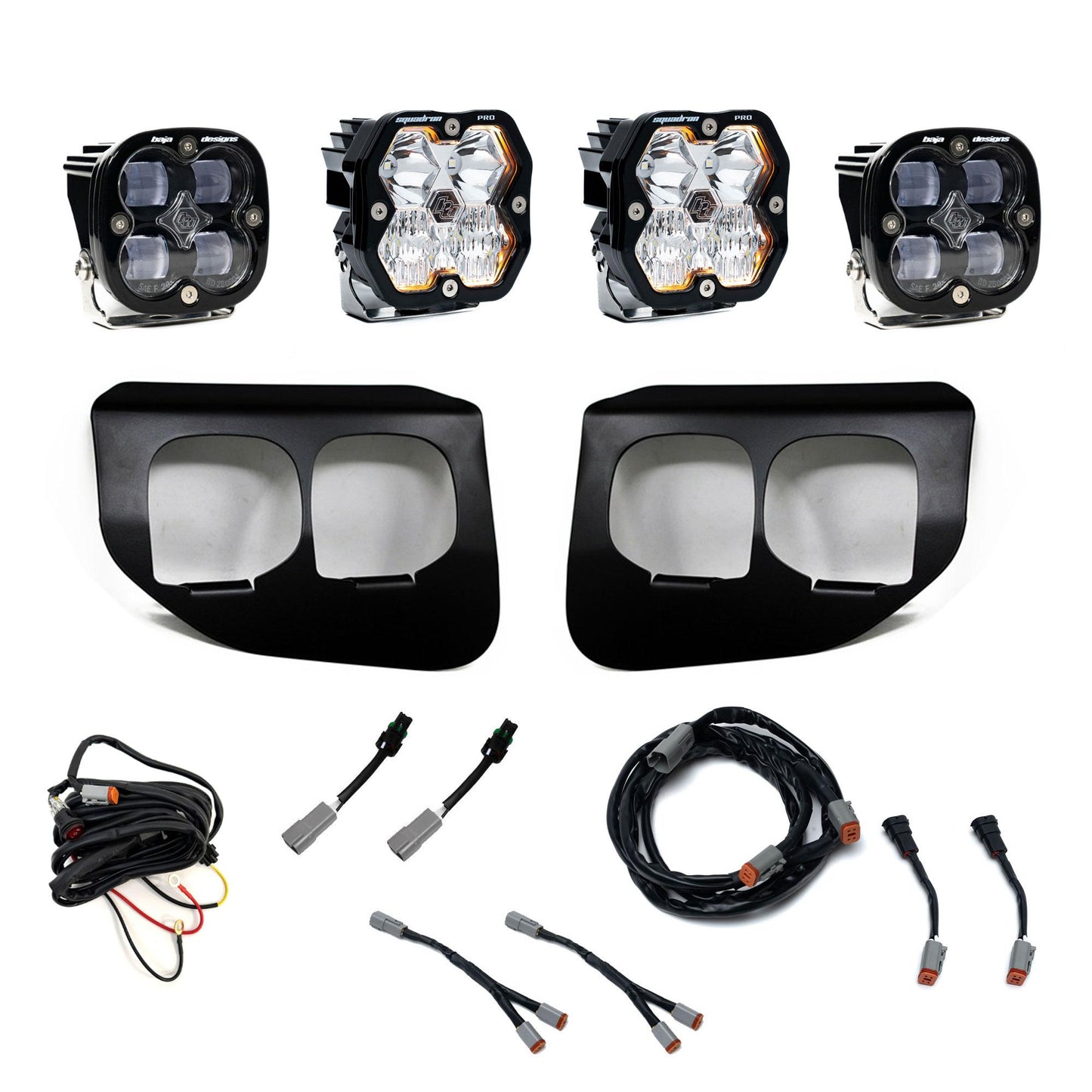 Squadron 2.0 Pro/Squadron Sae Dual Fog Pocket Light Kit Ford 2020-22 F-250/350 Super Duty Clear Baja Designs-1