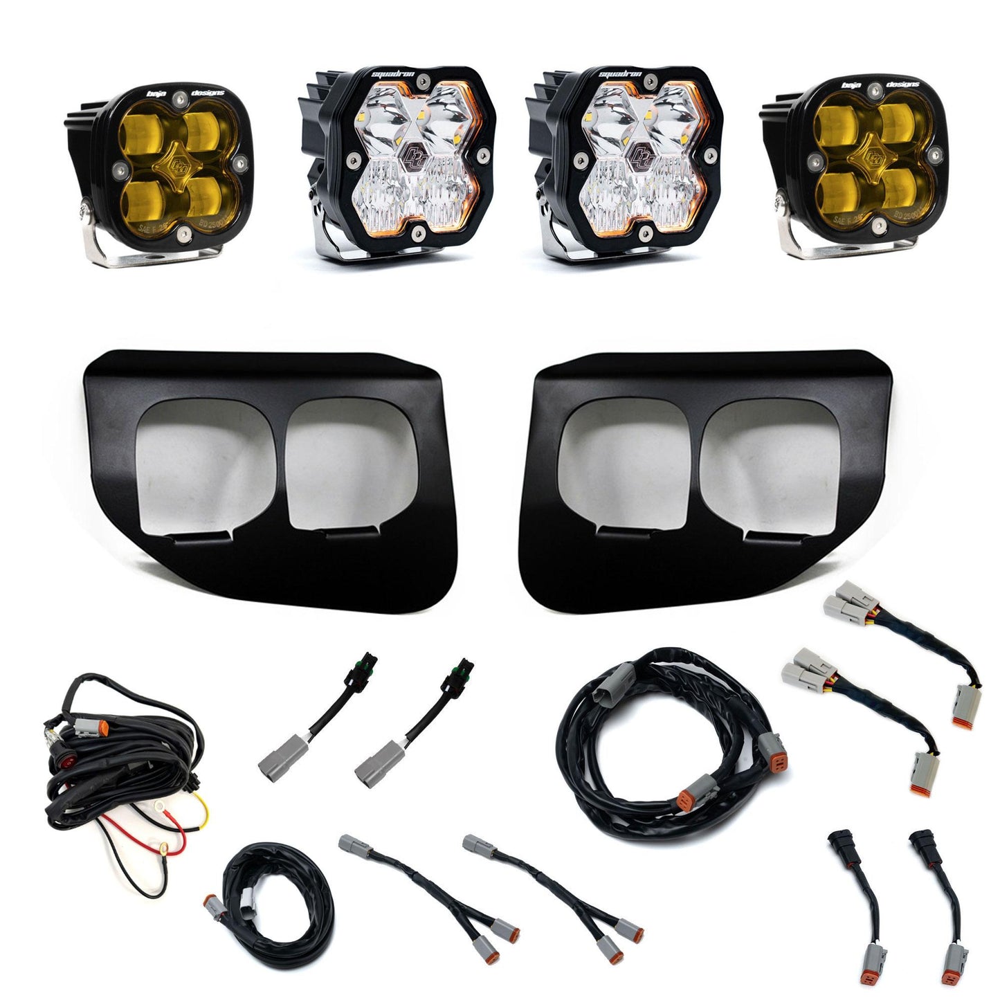 Squadron 2.0 Sport/Squadron Sae Dual Fog Pocket Light Kit Ford 2020-22 F-250/350 Super Duty Amber Baja Designs-1