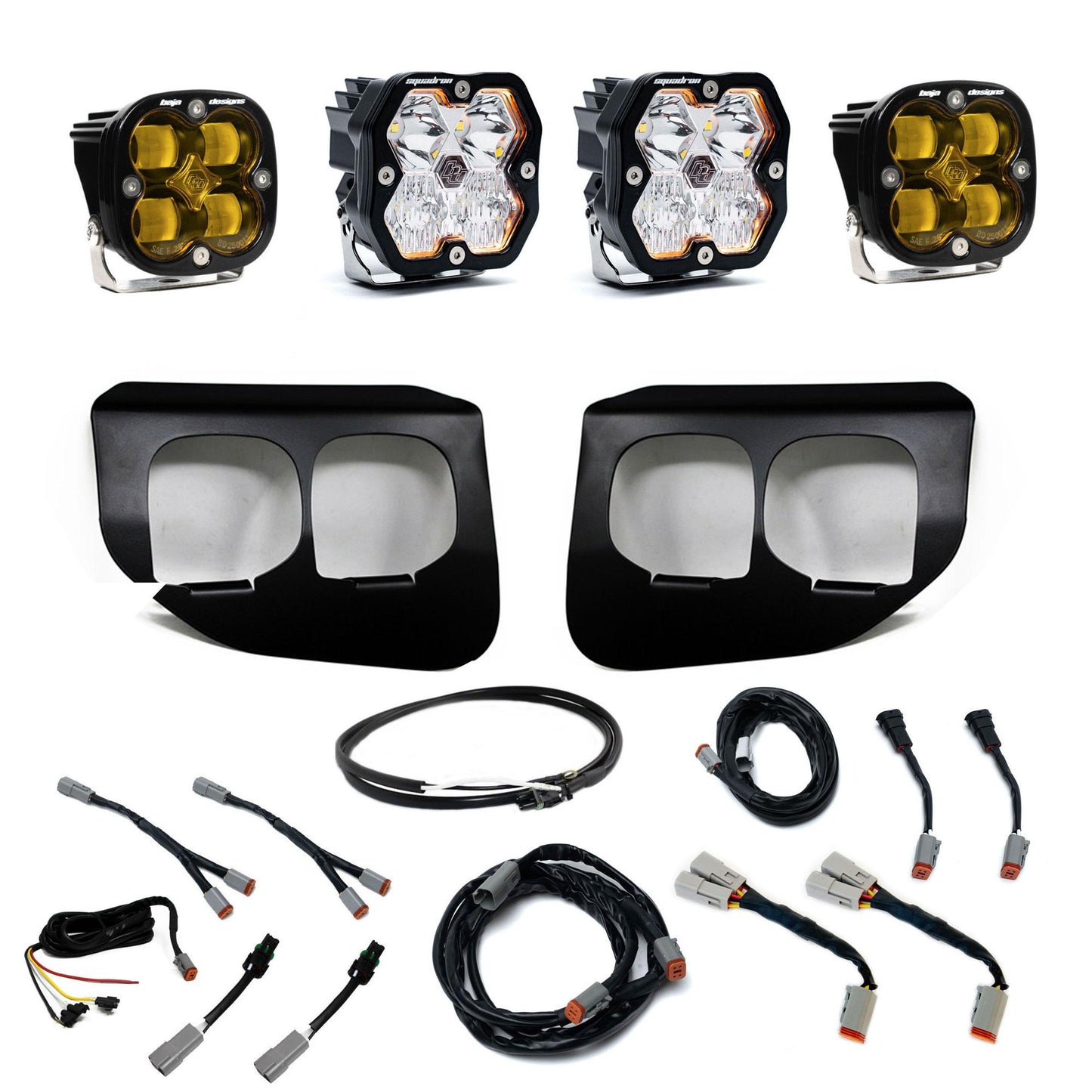 Squadron 2.0 Sport/Squadron Sae Dual Fog Pocket Light Kit Ford 2020-22 F-250/350 Super Duty Amber Baja Designs