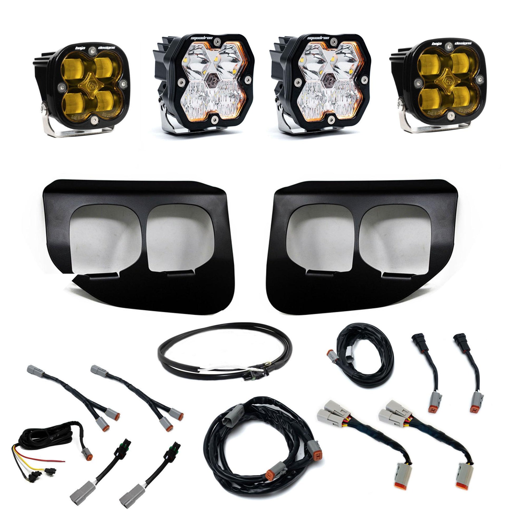 Squadron 2.0 Sport/Squadron Sae Dual Fog Pocket Light Kit Ford 2020-22 F-250/350 Super Duty Amber Baja Designs