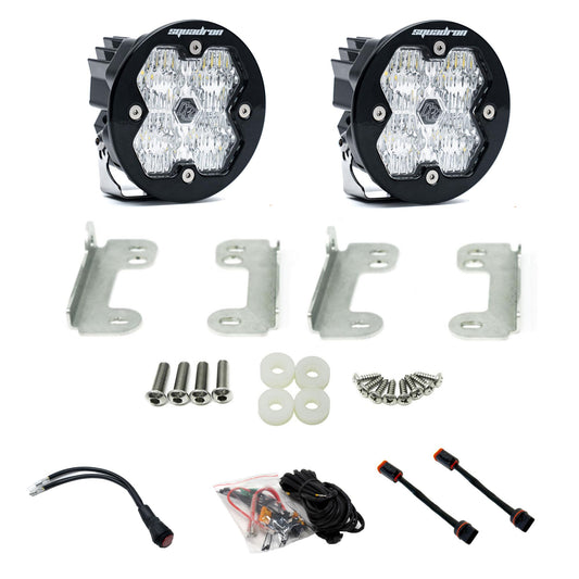 Squadron-R 2.0 Sport Fog Pocket Light Kit Jeep 2018-26 Wrangler JL 2020-26 Gladiator JT w/ Oe Sahara Bumper Baja Designs