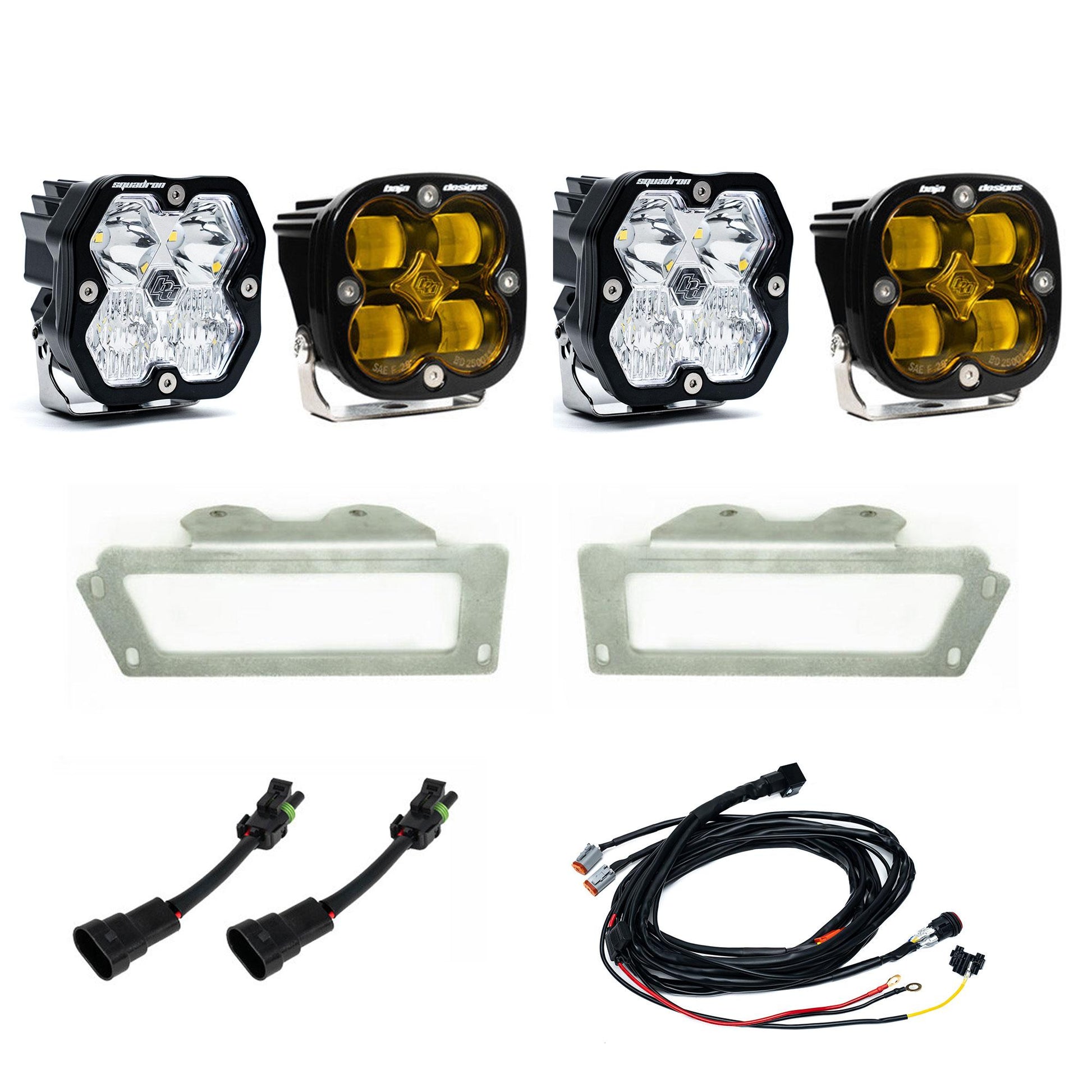 Squadron 2.0 Sport/Squadron Sae Dual Fog Pocket Light Kit Ram 2009-12 1500 2010-18 2500/3500 Baja Designs-1