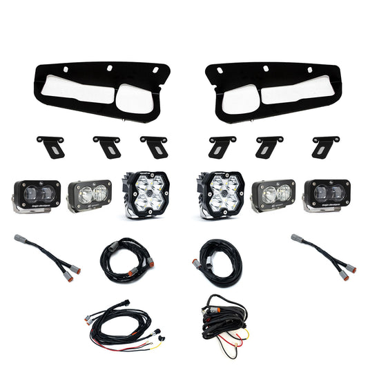 Squadron 2.0 Sport/S2 Sport/S2 Sae Sportman Fog Pocket Light Kit Ford 2021-27 Bronco 2022-24 Bronco Raptor w/ Steel Bumper Clear Baja Designs-1