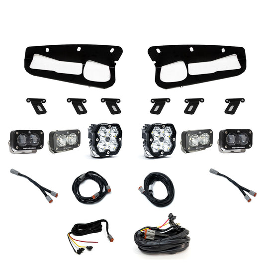 Squadron 2.0 Sport/S2 Sport/S2 Sae Sportman Fog Pocket Light Kit Ford 2021-27 Bronco 2022-24 Bronco Raptor w/ Steel Bumper Clear Baja Designs