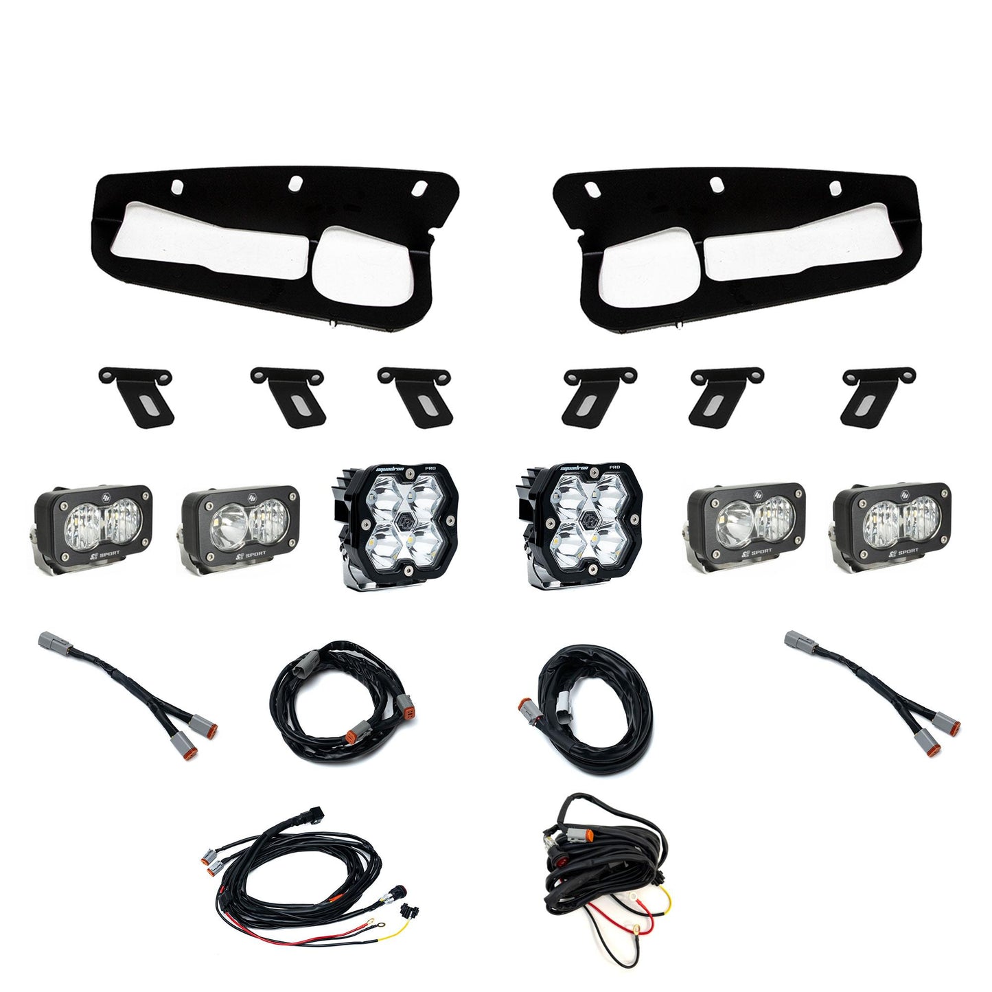 Squadron 2.0 Pro/Dual S2 Sport Fog Pocket Light Kit Ford 2021-27 Bronco 2022-24 Bronco Raptor w/ Steel Bumper Baja Designs-1