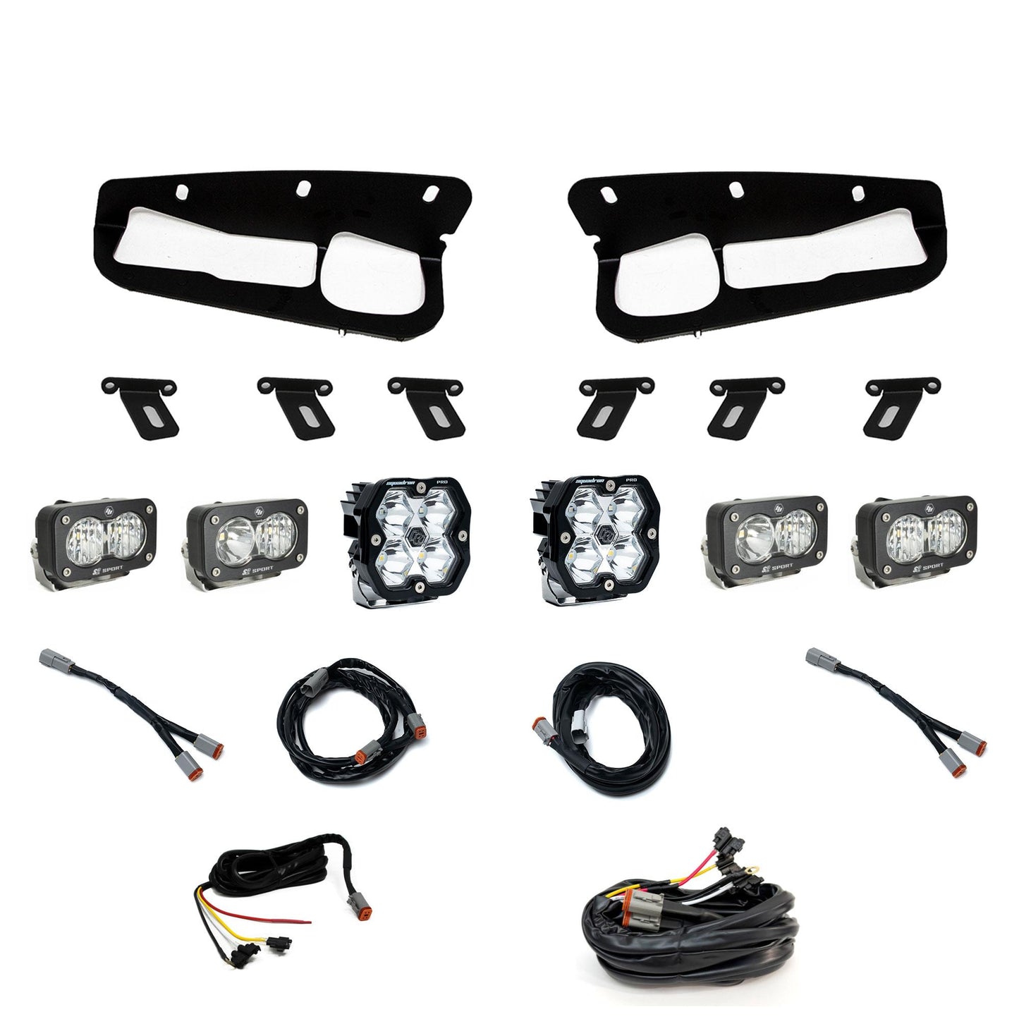 Squadron 2.0 Pro/Dual S2 Sport Fog Pocket Light Kit Ford 2021-27 Bronco 2022-24 Bronco Raptor w/ Steel Bumper Baja Designs