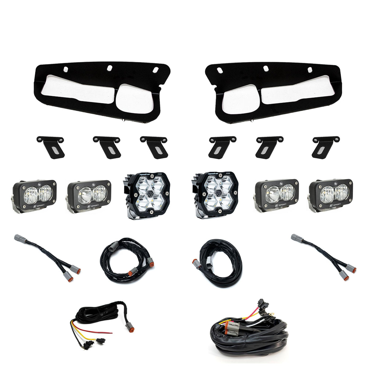 Squadron 2.0 Pro/Dual S2 Sport Fog Pocket Light Kit Ford 2021-27 Bronco 2022-24 Bronco Raptor w/ Steel Bumper Baja Designs