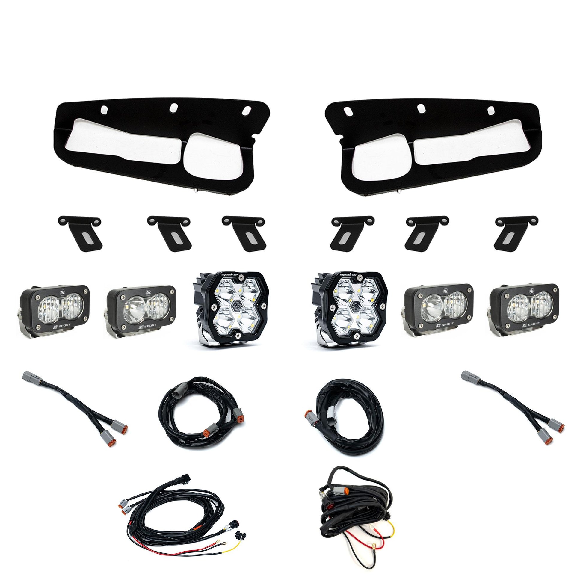 Squadron 2.0 Sport/Dual S2 Sport Sportmen Fog Pocket Light Kit Ford 2021-27 Bronco 2022-24 Bronco Raptor w/ Steel Bumper Baja Designs-1