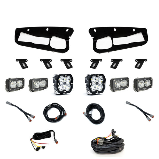 Squadron 2.0 Sport/Dual S2 Sport Sportmen Fog Pocket Light Kit Ford 2021-27 Bronco 2022-24 Bronco Raptor w/ Steel Bumper Baja Designs