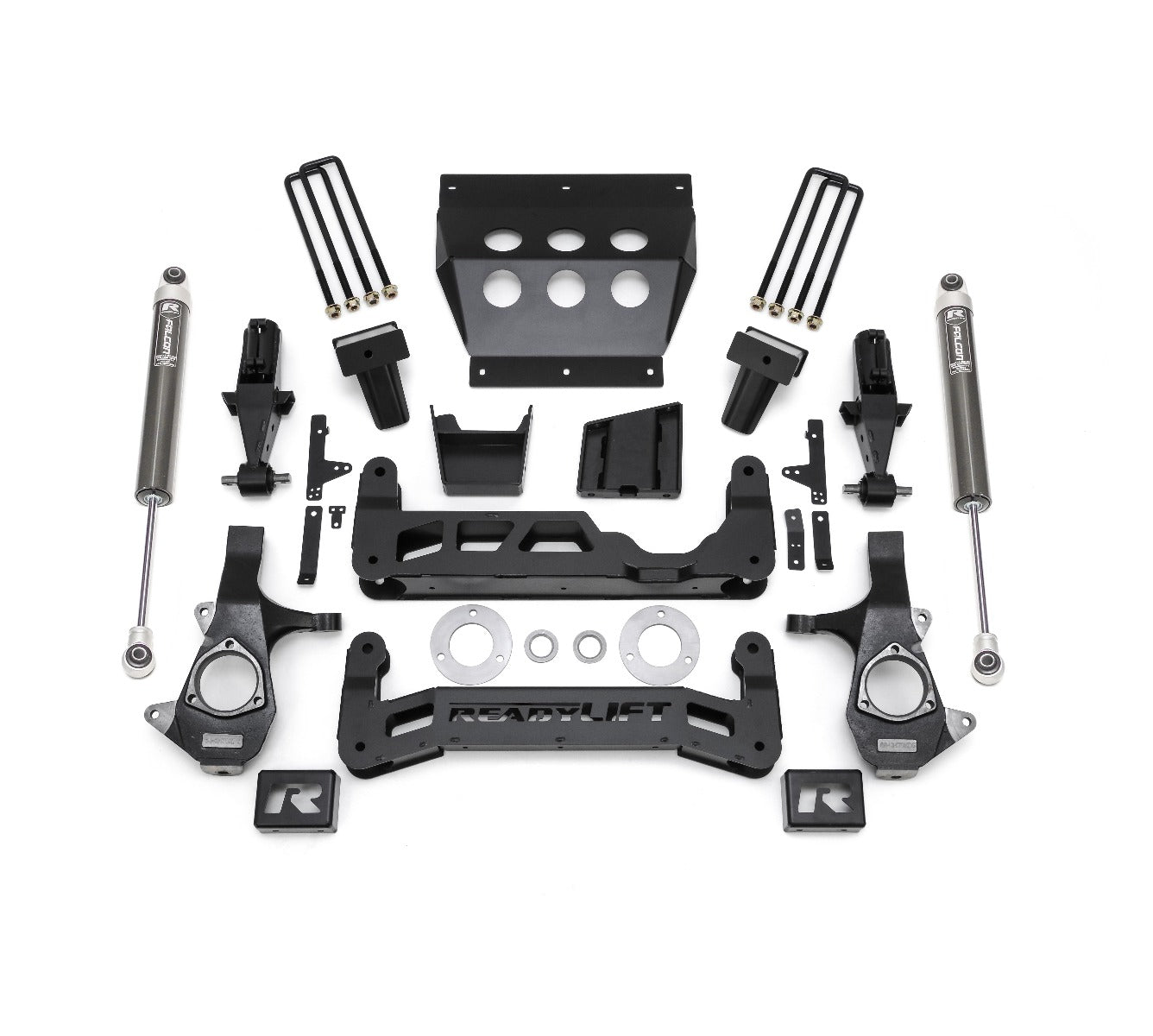 7 Inch Lift Kit 2014-2016 Silverado/Sierra 1500 .5 W/ Aluminum Suspension With Falcon 1.1 Monotube Shocks ReadyLIFT