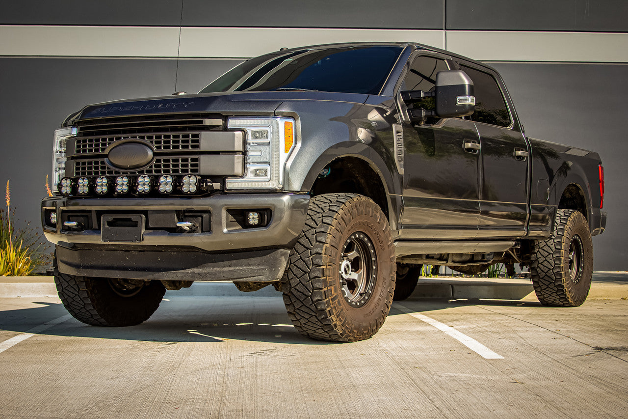 7XL Pro Linkable Bumper LED Light Bar Kit for Ford F-250/350 Super Duty 2017-2019 (Light Pattern Multi-Pattern Clear Upfitter Wiring) Baja Designs-1