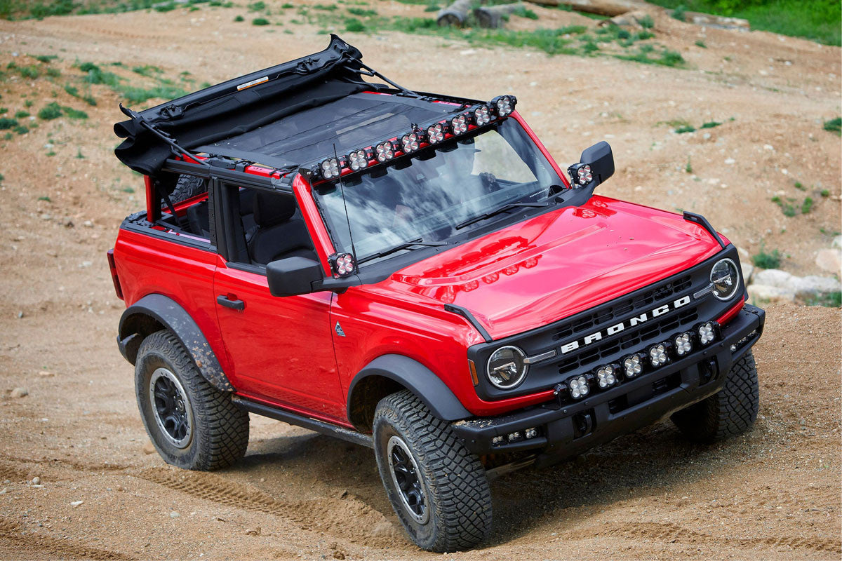 8XL Pro Linkable LED Light Bar Roof Mount Kit for Ford Bronco 2021-2026 Bronco Raptor 2022-2026 (Light Pattern Multi-Pattern Clear Upfitter Wiring) Baja Designs-1