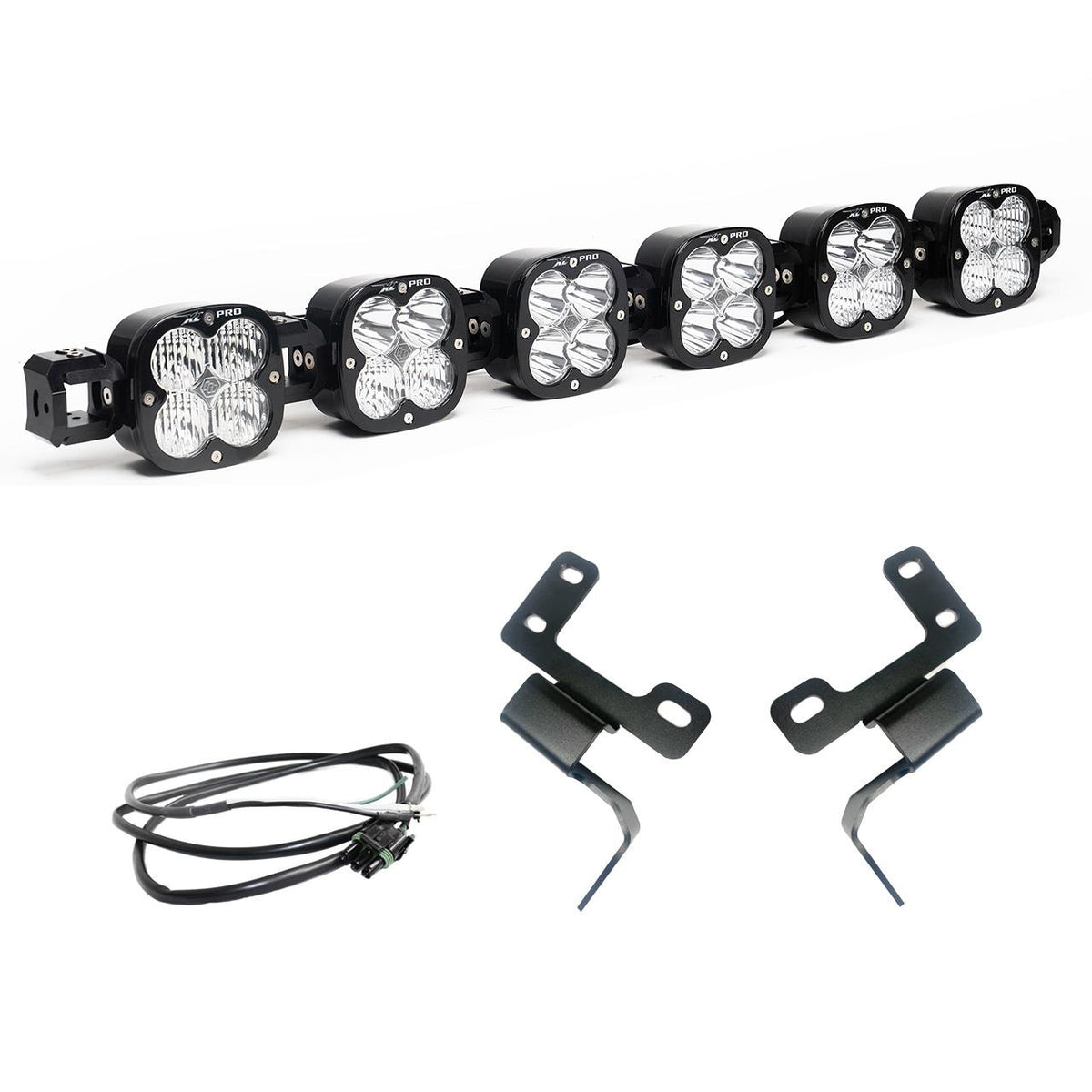 XL Pro Linkable Sport Bumper Light Kit 21-26 Bronco w/ OE Plastic Bumper (Multi-Pattern Clear Toggle Wiring) Baja Designs