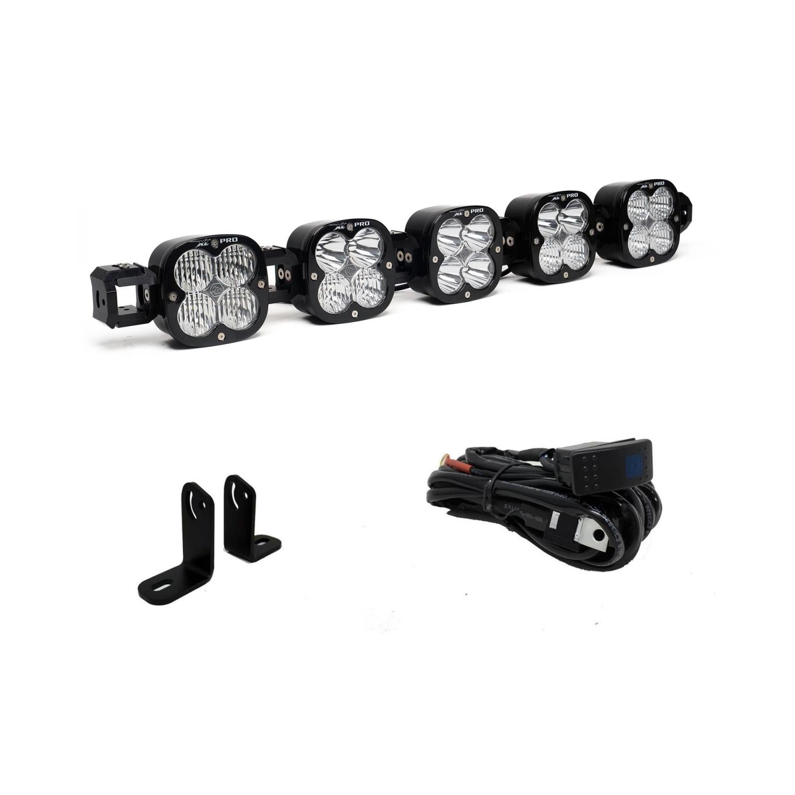 XL Pro Linkable Sport Roof Mount Kit 18-21 RZR Turbo S (Multi-Pattern, Clear) Baja Designs