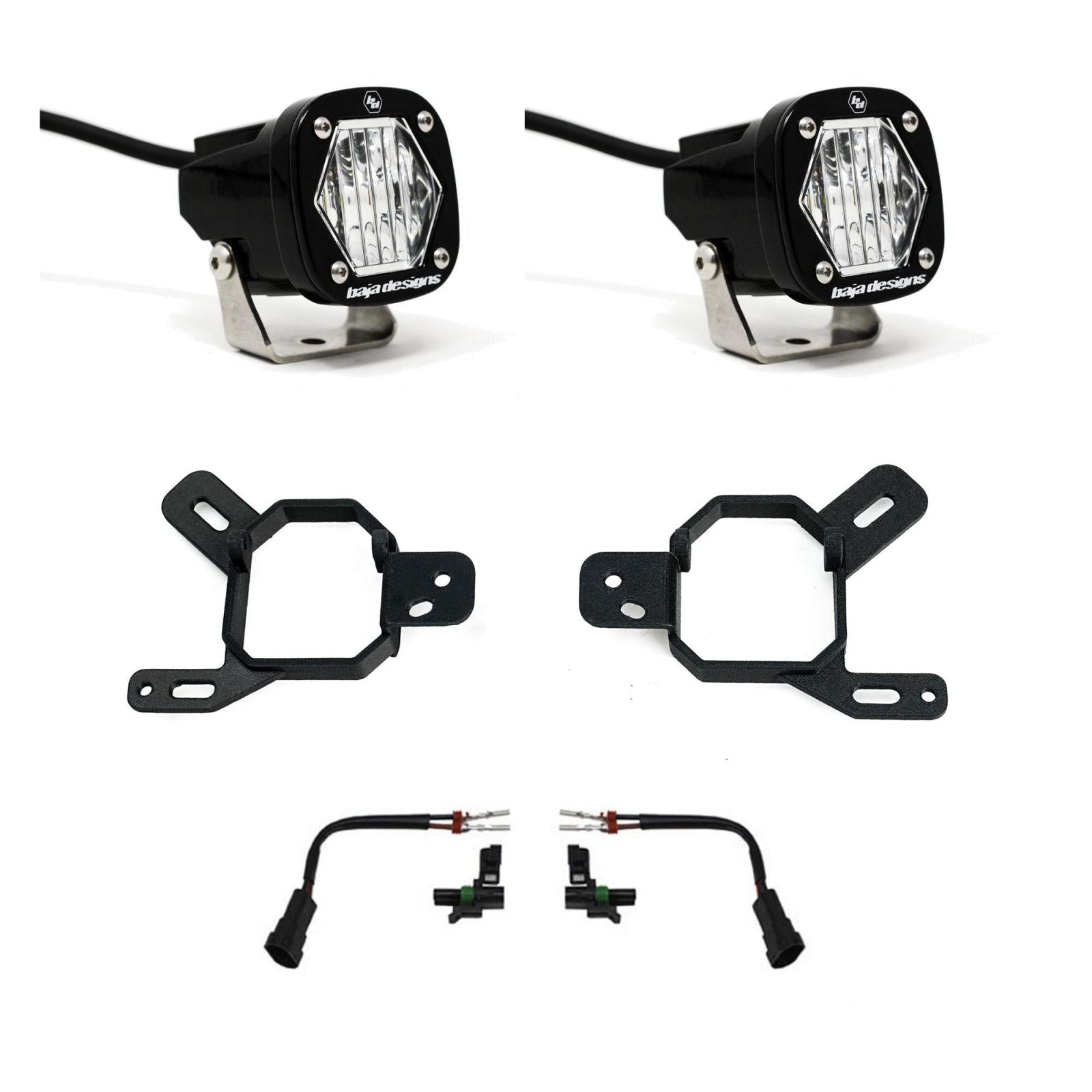 S1 Fog Pocket Light Kit 24-25 Silverado/Sierra 2500/3500 2025 1500 AT4-X Baja Designs-3