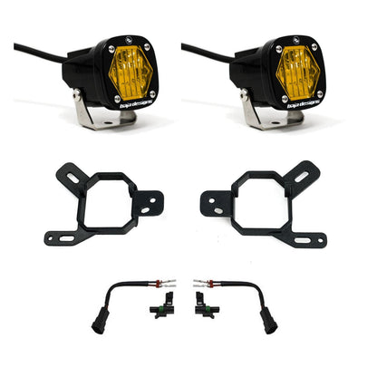 S1 Fog Pocket Light Kit 24-25 Silverado/Sierra 2500/3500 2025 1500 AT4-X Baja Designs-1