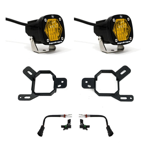 S1 Fog Pocket Light Kit 24-25 Silverado/Sierra 2500/3500 2025 1500 AT4-X Baja Designs-1