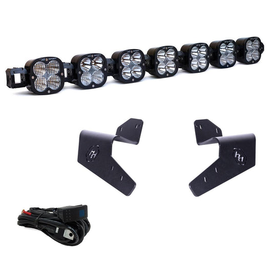 7XL Pro Linkable LED Light Bar Roof Mount Kit for Can-Am Maverick R 2024-2025 (Light Pattern Multi-Pattern, Clear) Baja Designs