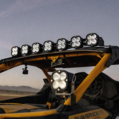 7XL Pro Linkable LED Light Bar Roof Mount Kit for Can-Am Maverick R 2024-2025 (Light Pattern Multi-Pattern, Clear) Baja Designs-1