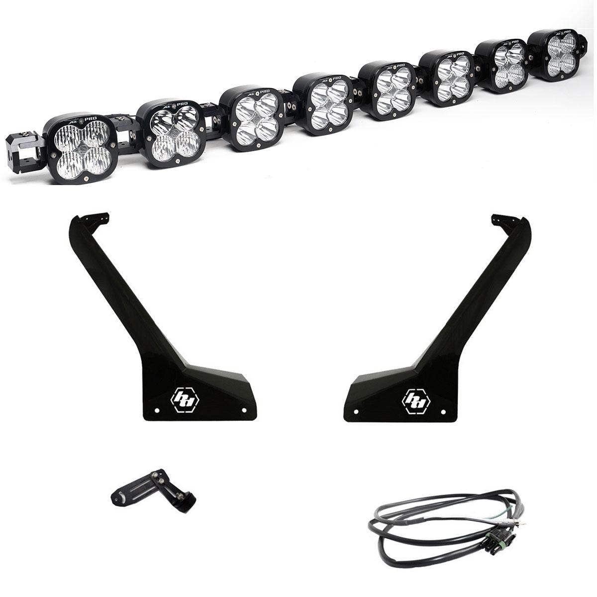 XL Pro Linkable Roof Mount Kit 20-26 Gladiator 18-26 Wrangler JL (Multi-Pattern Clear Upfitter Wiring) Baja Designs