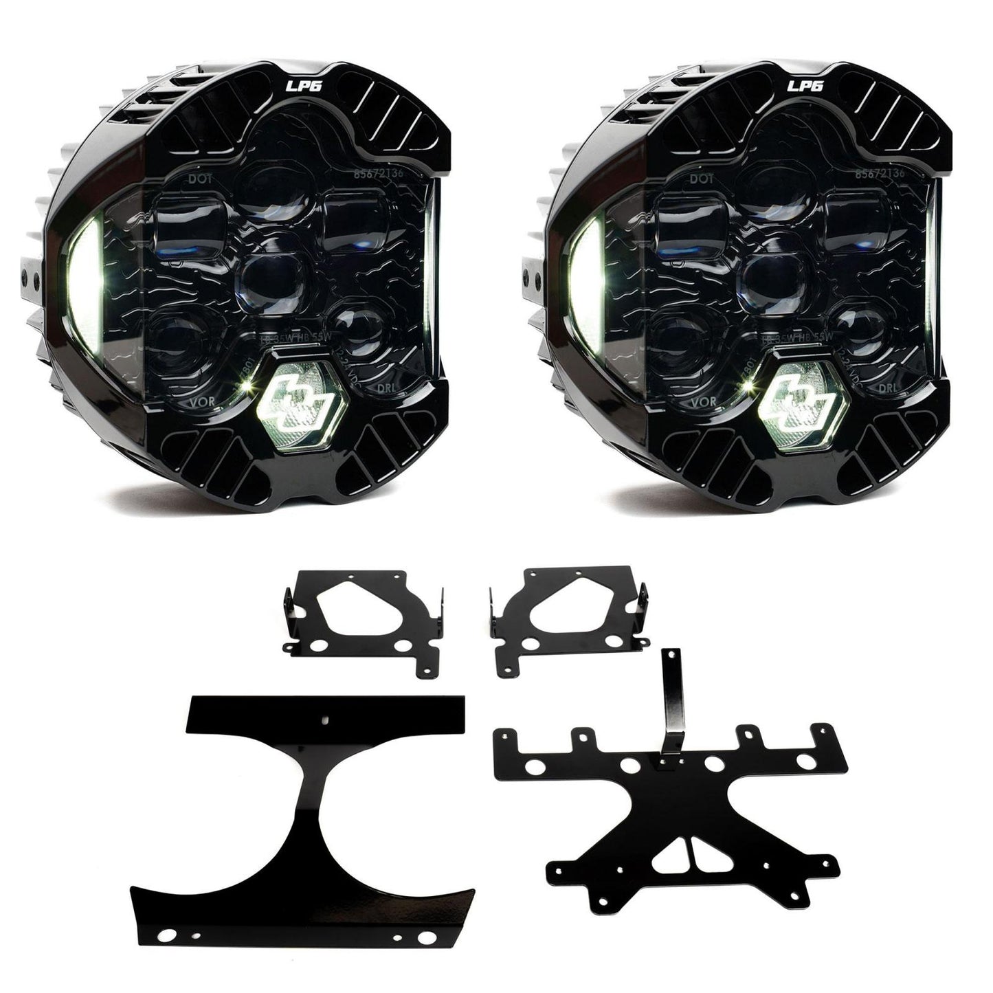 DOT LP6 LED Headlight Kit 2015-2024 Harley Davidson Road Glide Baja Designs-1