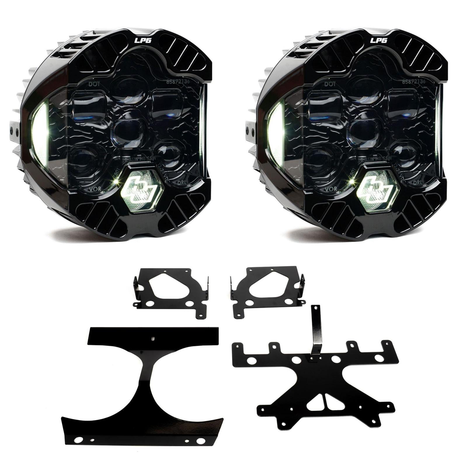 DOT LP6 LED Headlight Kit 2015-2024 Harley Davidson Road Glide Baja Designs-1