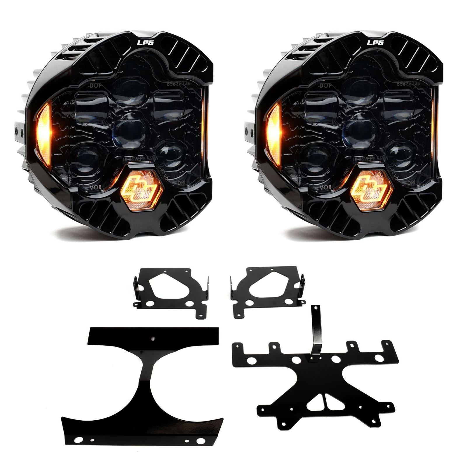 DOT LP6 LED Headlight Kit 2015-2024 Harley Davidson Road Glide Baja Designs