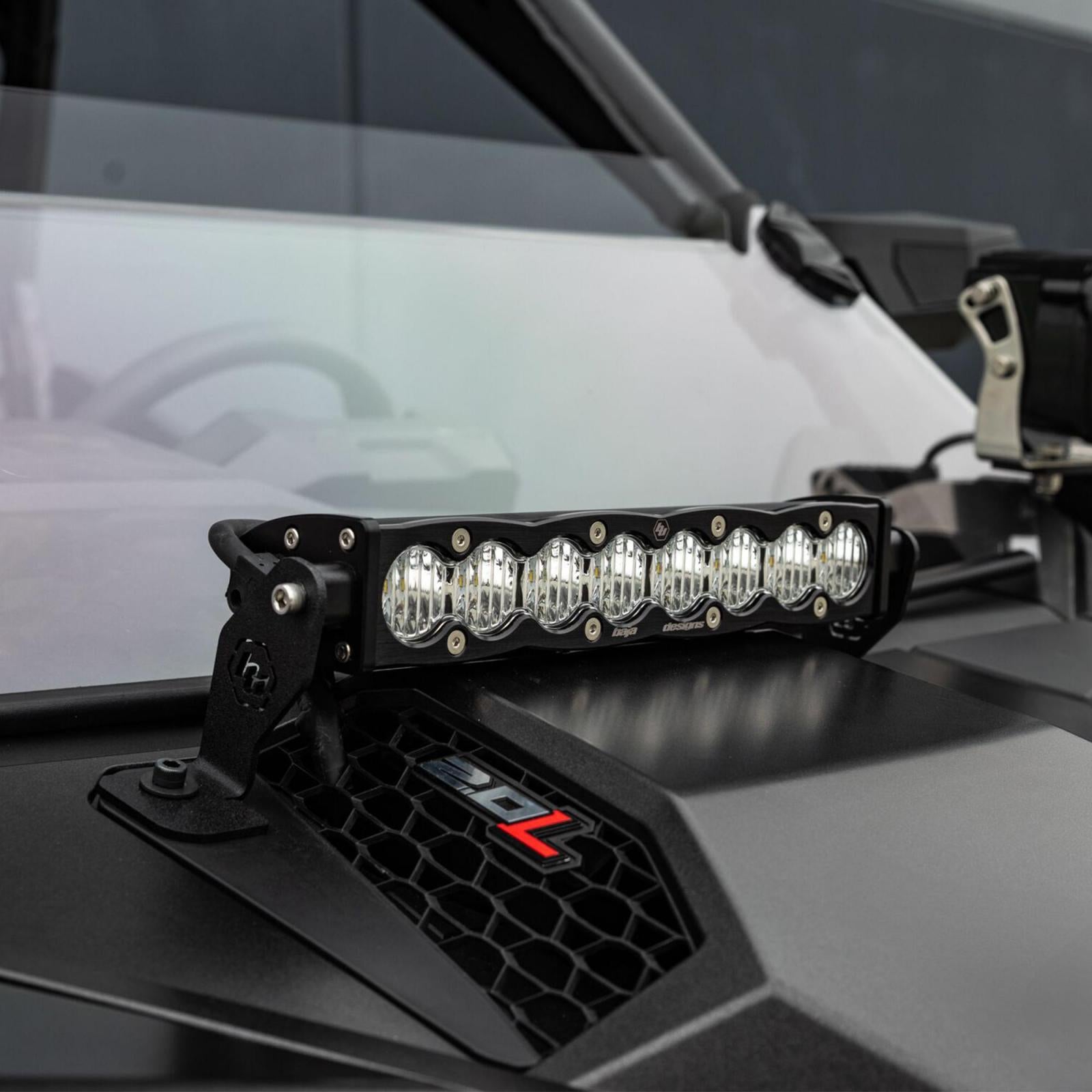 S8 10 Inch Light Bar Hood Mount Kit Polaris 2025 RZR ProR; ProS; ProXP, Baja Designs-2