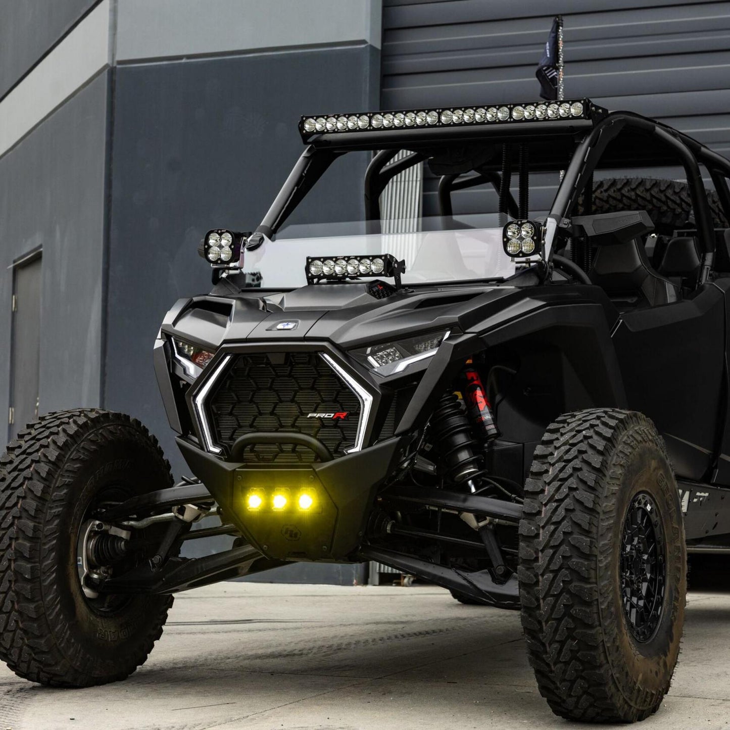 OnX6+ 10 Inch Light Bar Hood Mount Kit Polaris 2025 RZR ProR; ProS; ProXP, Baja Designs-4