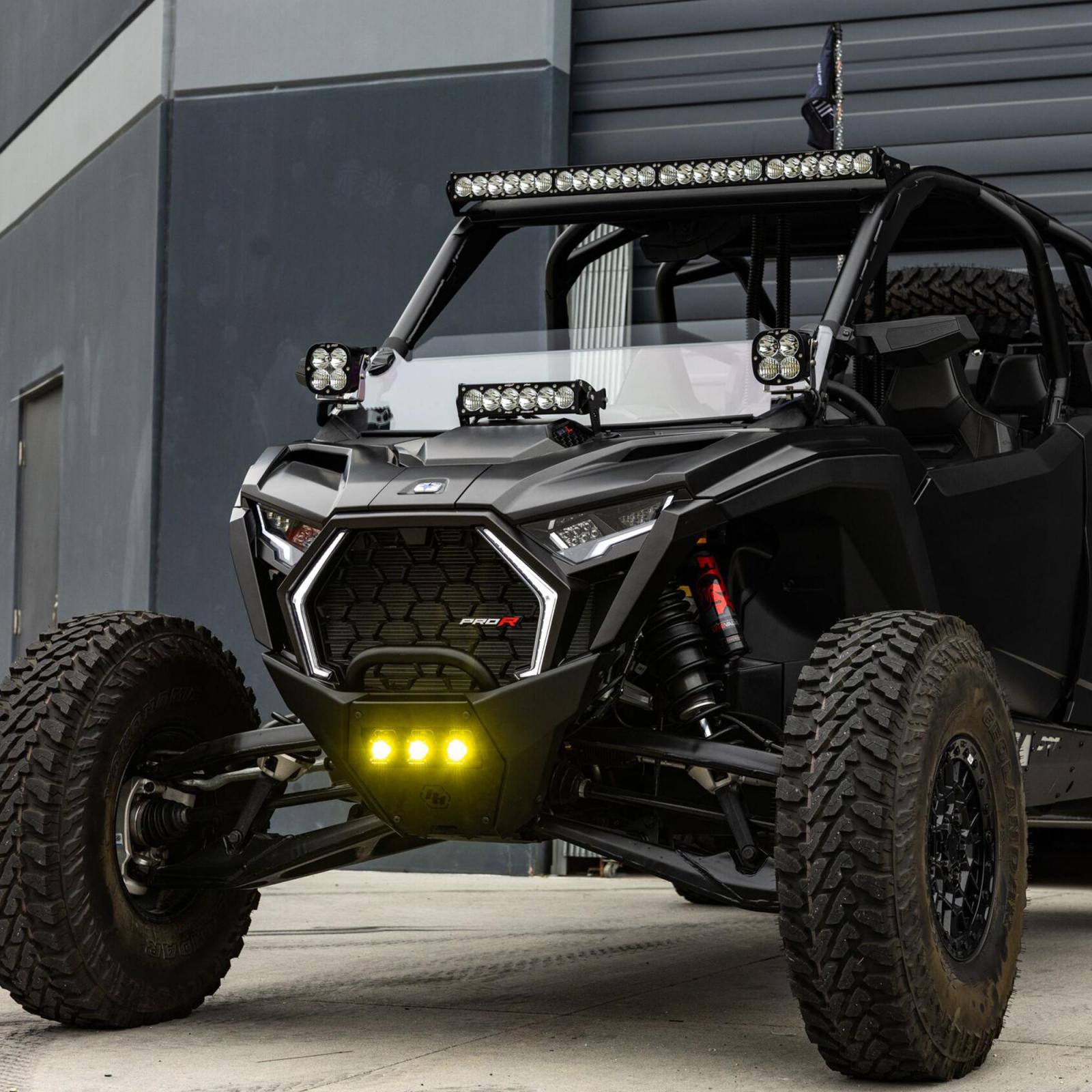 OnX6+ 10 Inch Light Bar Hood Mount Kit Polaris 2025 RZR ProR; ProS; ProXP, Baja Designs-4