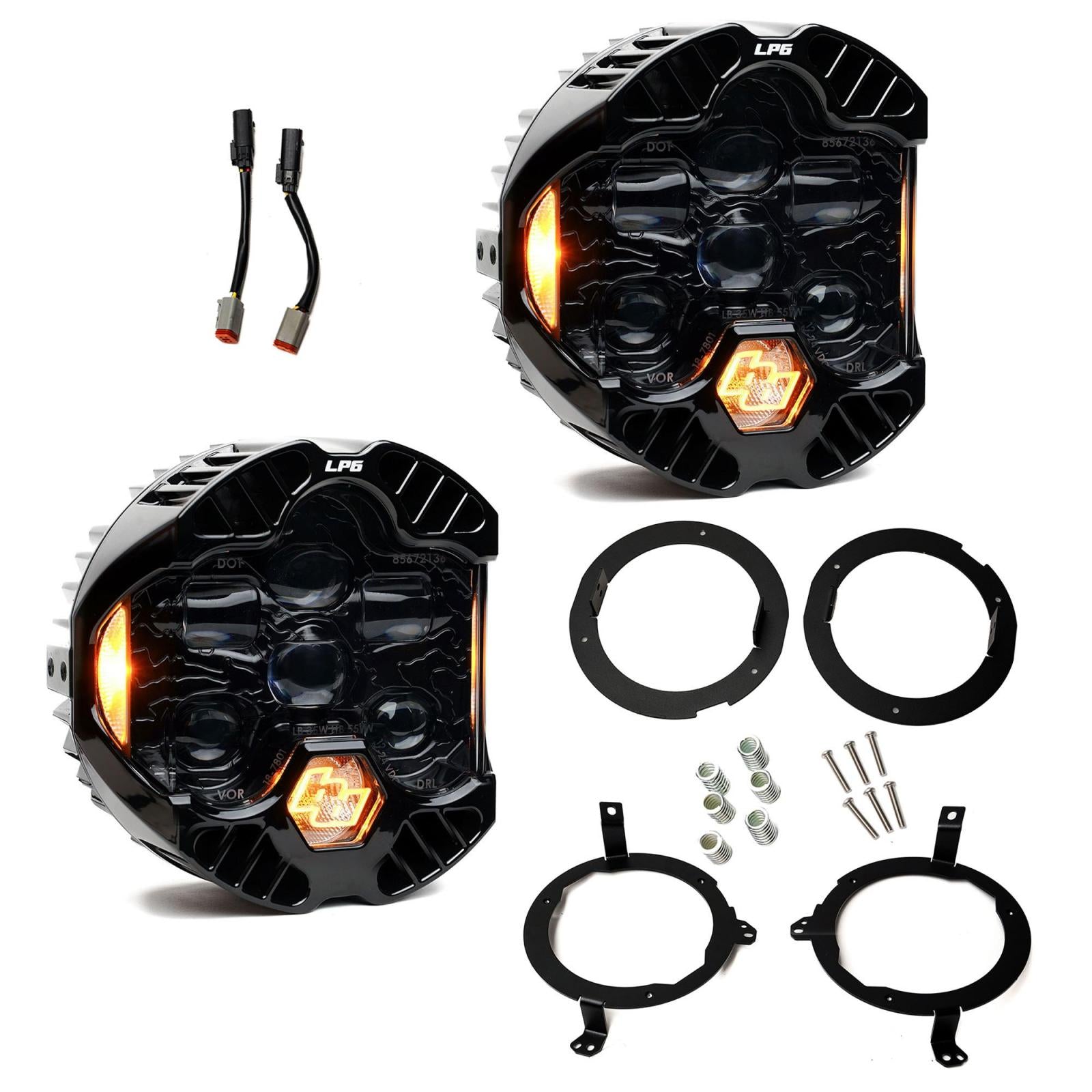 DOT LP6 LED Headlight Kit Jeep 2018-2025 Wrangler JL 2020-2025 Gladiator JT w/LED Headlights Baja Designs-2