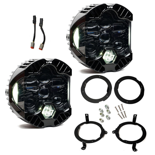 DOT LP6 LED Headlight Kit Jeep 2018-2025 Wrangler JL 2020-2025 Gladiator JT w/LED Headlights Baja Designs