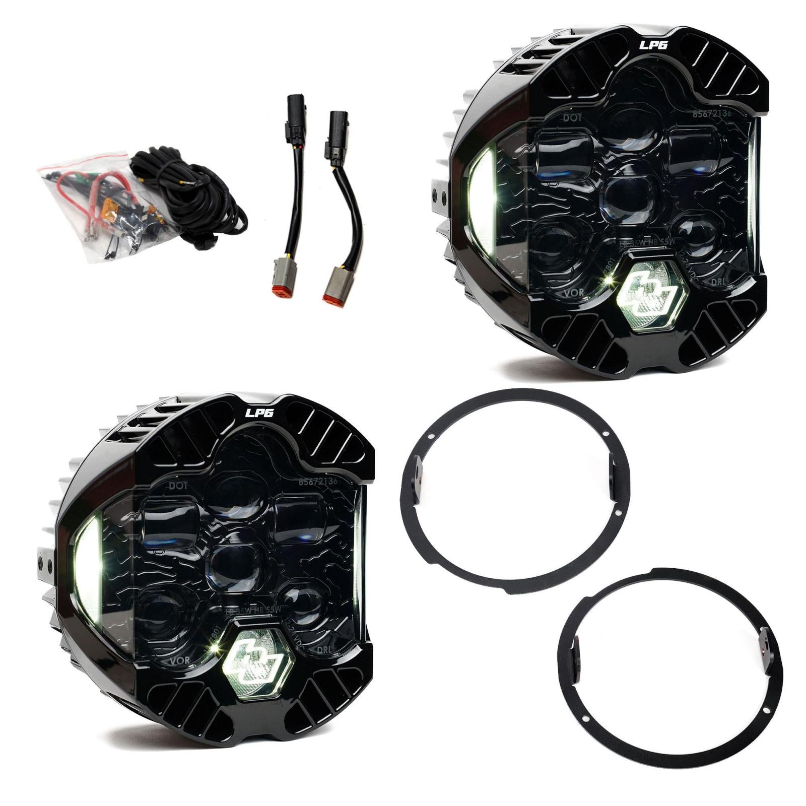 DOT LP6 LED Headlight Kit Jeep 2007-2018 Wrangler JK w/LED Headlights Baja Designs-1