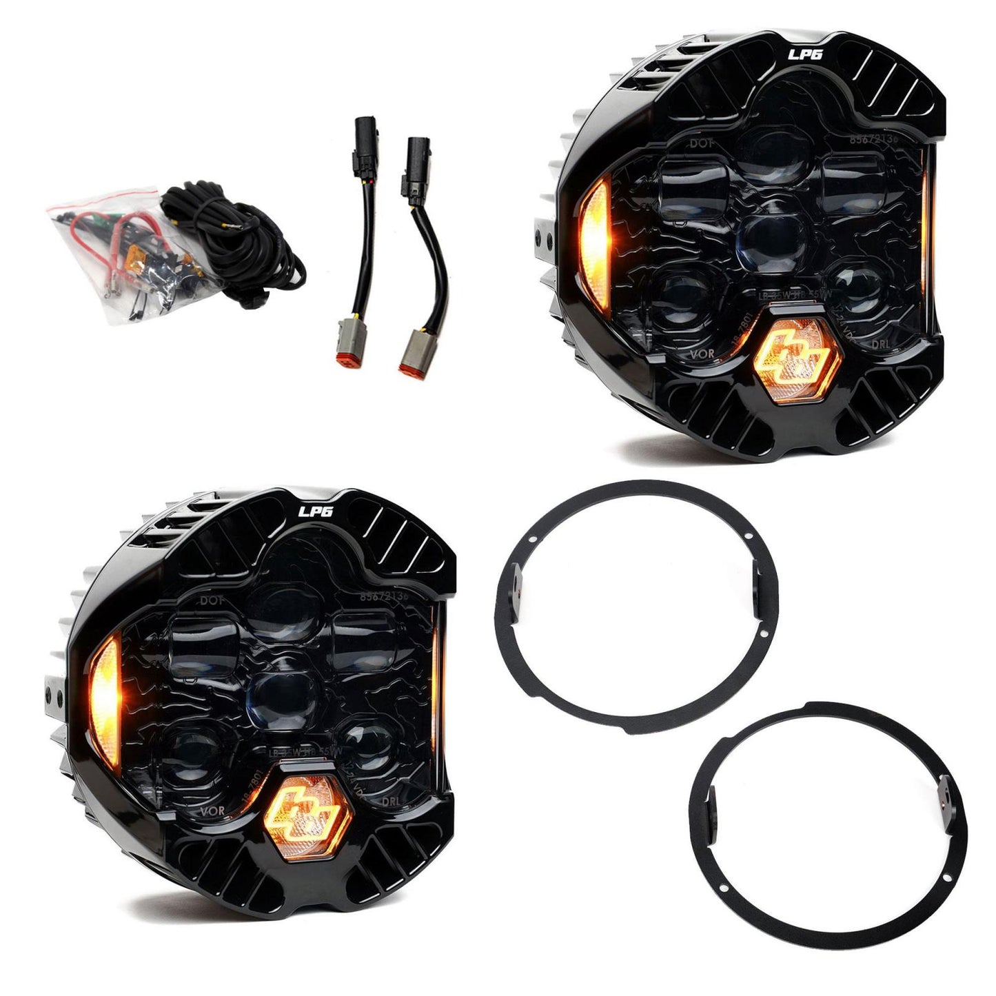 DOT LP6 LED Headlight Kit Jeep 2007-2018 Wrangler JK w/LED Headlights Baja Designs