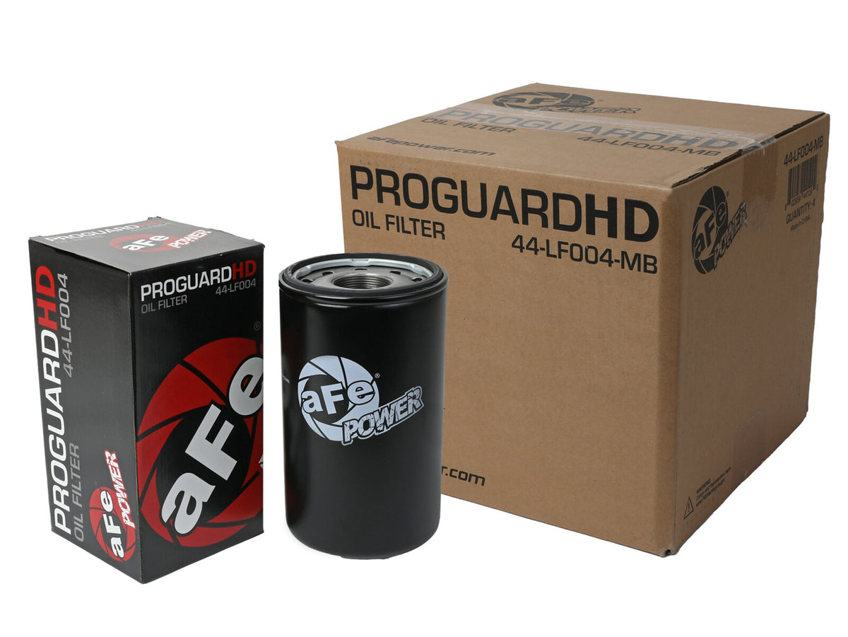 Proguard Oil Filter (4 Pack) 1-1/2-16 Inch Thread 8.09 Inch H x 4.28 Inch OD Diesel aFe Power
