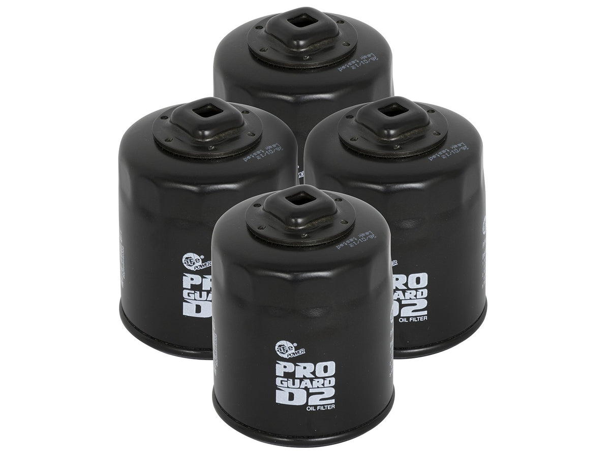 Proguard Oil Filter (4 Pack) 13/16-16 Inch Thread 3.4 Inch H x 2.92 Inch OD aFe Power