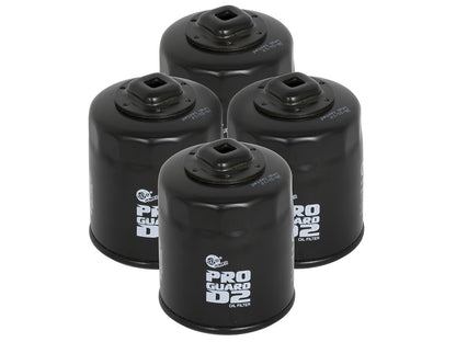 Proguard Oil Filter (4 Pack) 13/16-16 Inch Thread 3.4 Inch H x 2.92 Inch OD aFe Power