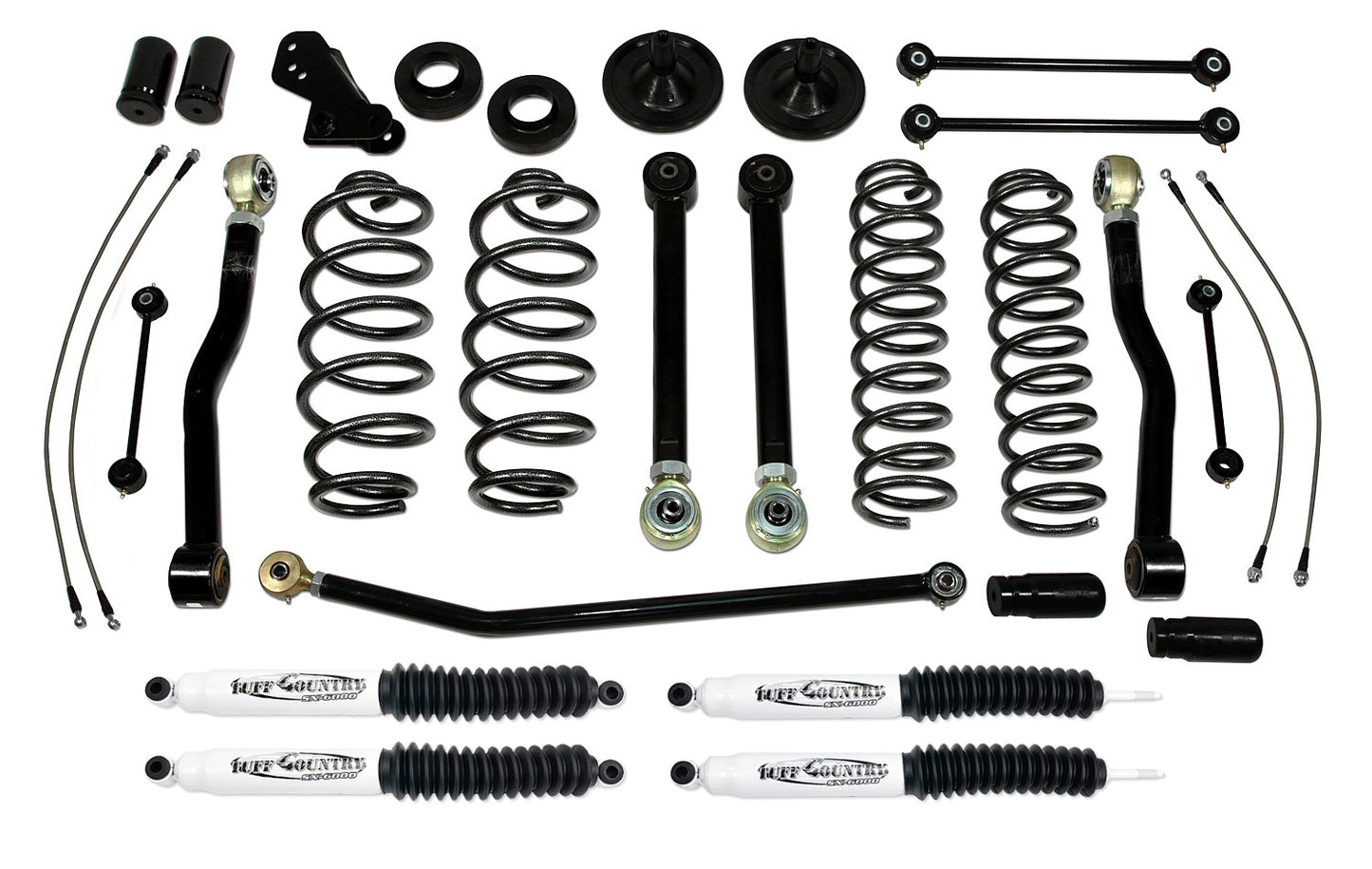 4 Inch Lift Kit 07-18 Jeep Wrangler JK 4 Door Only Lift Kit EZ-Flex Tuff Country-1