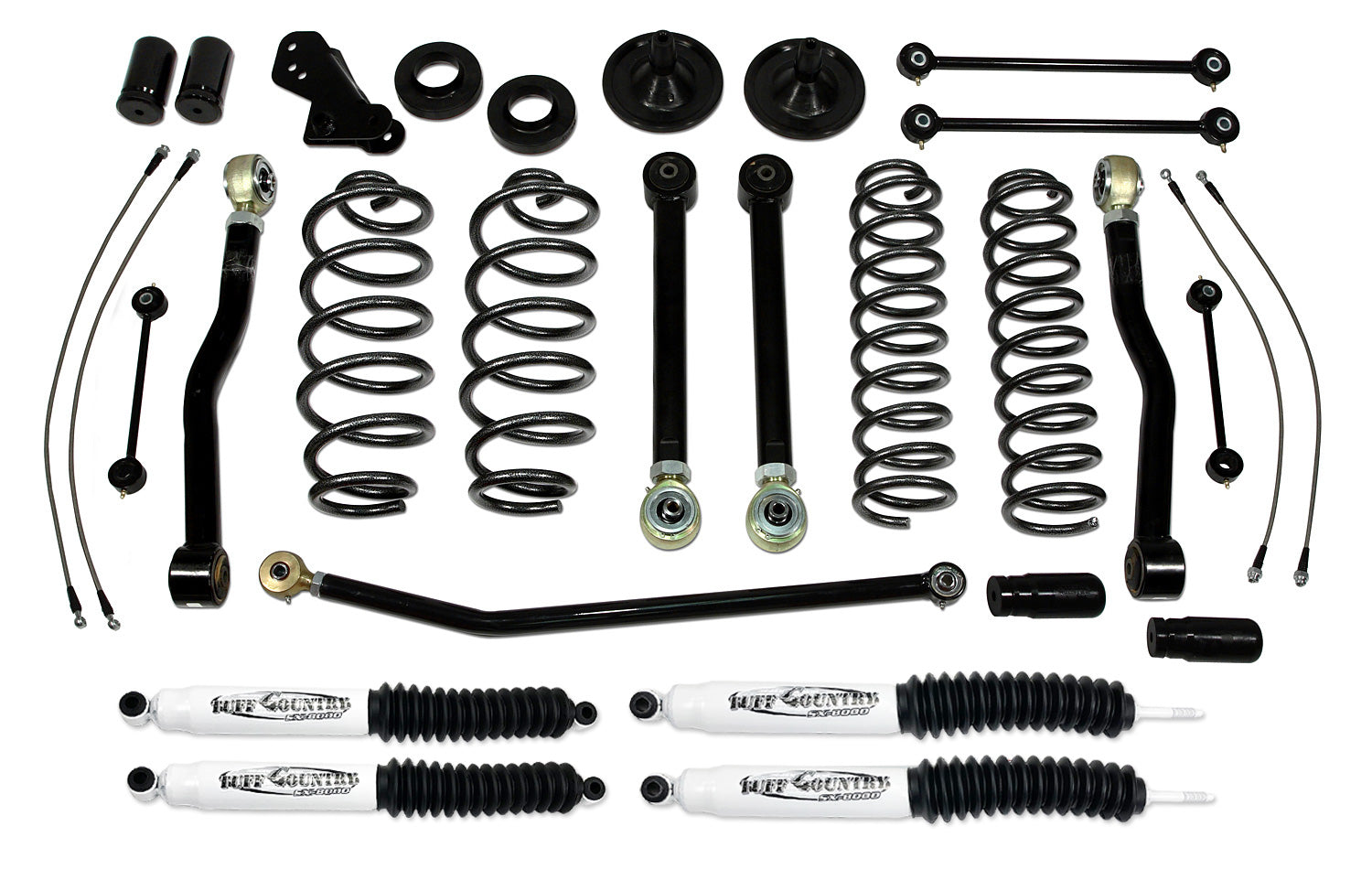 4 Inch Lift Kit 07-18 Jeep Wrangler JK 4 Door Only Lift Kit EZ-Flex Tuff Country