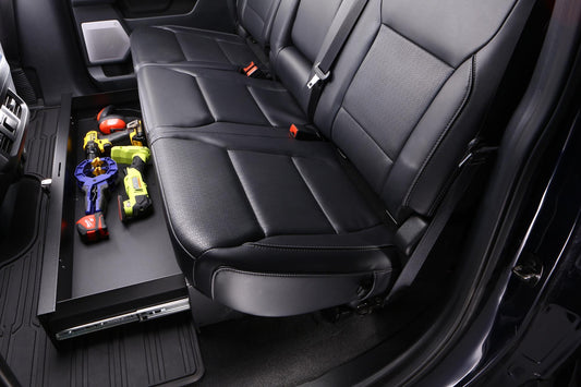 Rear Underseat Drawer for 15-26 Ford F150 F250; 19-26 Chevy Silverado/GMC Sierra - Keyed Lock Products Tuffy Security