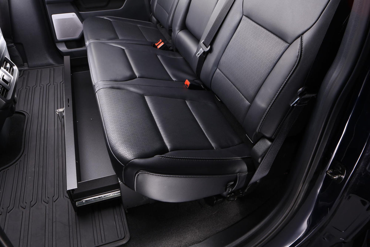 Rear Underseat Drawer for 15-26 Ford F150 F250; 19-26 Chevy Silverado/GMC Sierra - Keyed Lock Products Tuffy Security-3