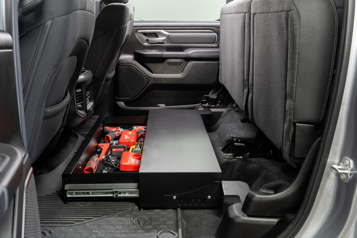 Drawer for 19-26 RAM 1500 Crew Cab - 40 Inch Wide Underseat Key Lock Products Tuffy Security