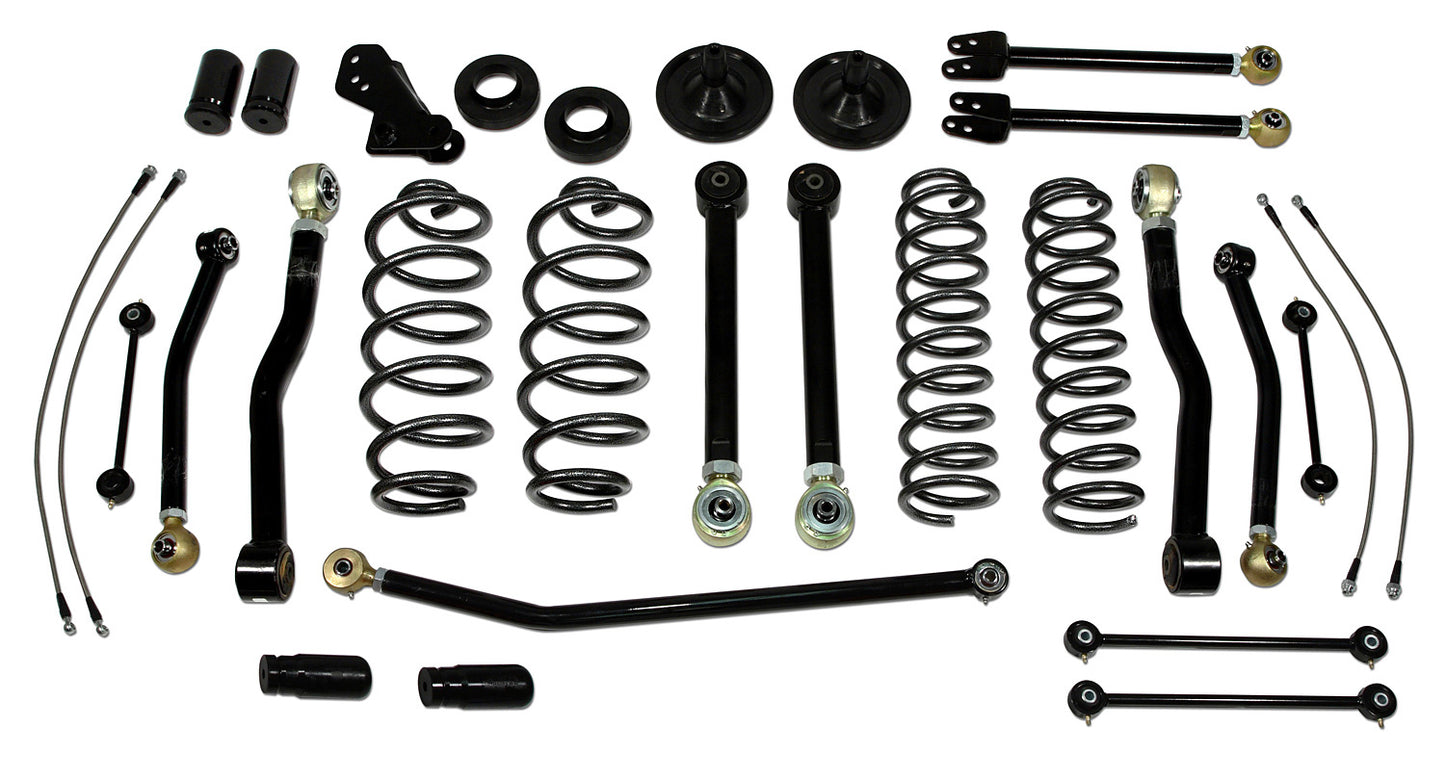 4 Inch Lift Kit 07-18 Jeep Wrangler JK 4 Door Only Performance Lift Kit EZ-Flex Tuff Country-2