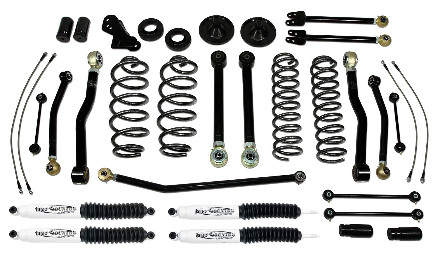 4 Inch Lift Kit 07-18 Jeep Wrangler JK 4 Door Only Performance Lift Kit EZ-Flex Tuff Country-1