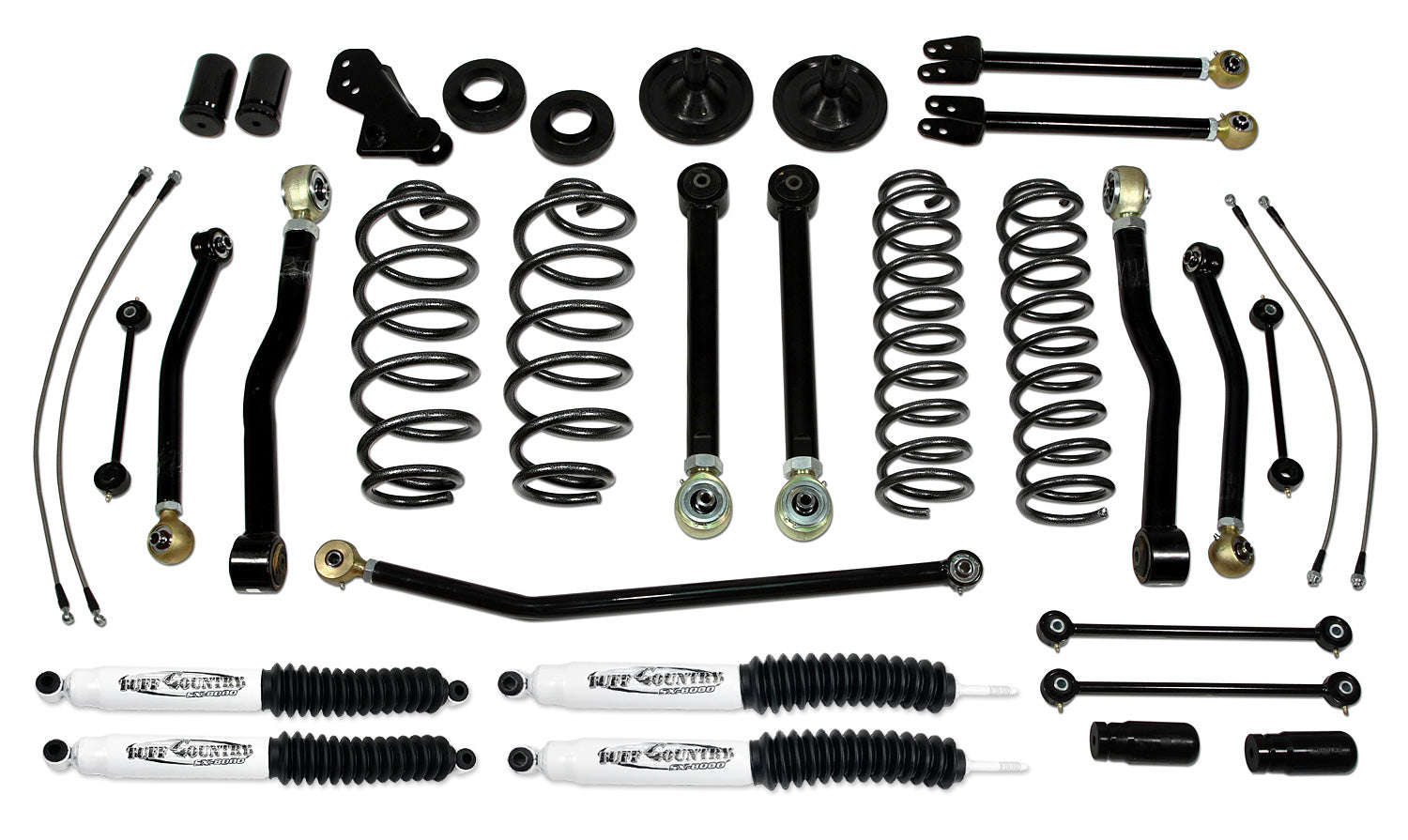 4 Inch Lift Kit 07-18 Jeep Wrangler JK 4 Door Only Performance Lift Kit EZ-Flex Tuff Country-3